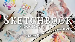 Thumbnail: learning from my art supplies || SKETCH WITH ME || Arches sketchbook & granulating watercolors