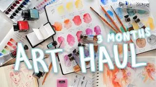 Thumbnail: 3 Months of ART HAUL-ing || Mission Pure Pigment Watercolors, Wearingeul Inks, Korean art supplies
