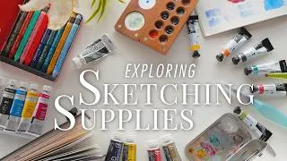 Thumbnail: SKETCH WITH ME || travel sketching supplies, art experiments, finding inspiration