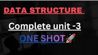 Thumbnail: Stack & Queue One Shot 🔥| CCSU BCA| data Structure Full Revision |