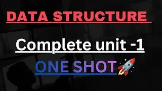 Thumbnail: BCA | Data Structure Unit 1 One Shot 🔥 | Complete Unit 1 in C Language
