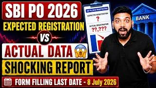 Thumbnail: SBI PO 2026 Registration Data | Expected vs Actual Applicants | Shocking Report 😱