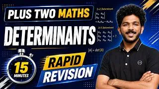 Thumbnail: Plus Two Maths Onam Exam | Chapter 4 Determinants in 15 mins | Exam Winner