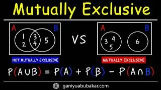 Thumbnail: Mutually Exclusive vs Not Mutually Exclusive Events - Addition Rule & Venn Diagrams
