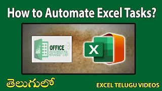 Thumbnail: How to Automate Excel Tasks (Telugu) | Excel Automate