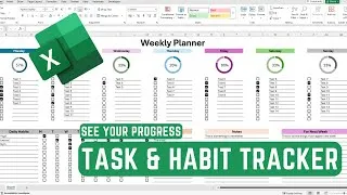 Thumbnail: Build a Weekly Task & Habit Tracker in Excel