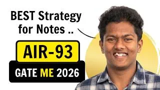 Thumbnail: GATE Mechanical Topper shares BEST Strategy & Tips for Notes Making | Exergic Video Course Student