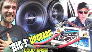 Thumbnail: How To Wire BIG 3 UPGRADE w/ Loud Car Audio BASS DEMOS!!! Installing BETTER Battery & BIGGER Wiring!