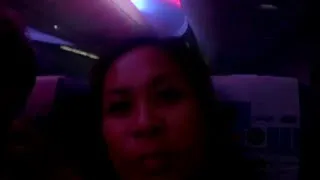 Thumbnail: ANA Dreamliner jet Star Wars cabin light display just before take-off.