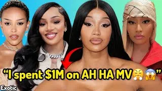 Thumbnail: Cardi Crash out & BEGS fans to believe she spent $1M on MV🤬Nicki Minaj WIN AGAIN! Doja cat talks🫖💀