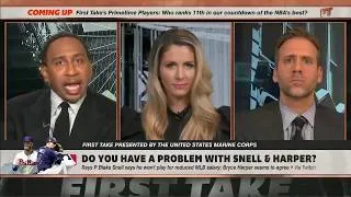 Thumbnail: Stephen A Smith Goes OFF On Harper And Snell Over Reduced Salary Comments - First Take - 5/15/20