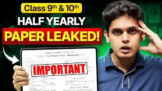 Thumbnail: Half Yearly Exams - Most Important Topics 🔥| Class 9th & 10th | Prashant Kirad