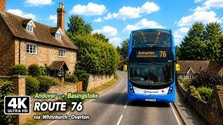 Thumbnail: This Bus Winds Through Timeless Hampshire 🇬🇧 | Andover → Basingstoke 76 | 4K