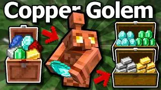 Thumbnail: Minecraft 26.2 Copper Golem Guide - Auto Sorter Tutorial, Statues, Automations and More!