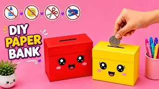 Thumbnail: DIY Paper Bank  | Easy Paper Money Box Making | No Glue No Tape DIY