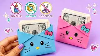 Thumbnail: No Glue Origami Paper Wallet  | Easy DIY paper wallets without glue|Easy Origami Craft