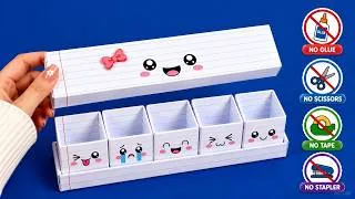 Thumbnail: DIY Kawaii Organizer Box | No Glue No scissor crafts| school craft|Origami Craft ideas  #diy