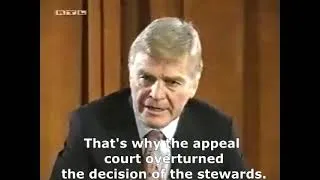 Thumbnail: Max Mosley speaks German - 1999 Malaysian GP Ferrari Disqualification Overturned