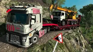Thumbnail: Euro Truck Simulator 2 | Extreme Mountain Offroad with Renault Heavy Crane haul on Forest Roads