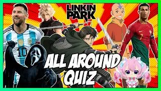 Thumbnail: All Around Quiz #10 - Anime Openings, Video Game Characters, Football World Cup 2026, and More!