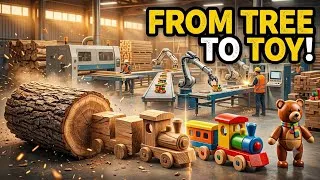 Thumbnail: How Wooden Toys Are Made | Amazing Wooden Toy Factory Process | From Forest to Factory