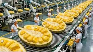 Thumbnail: Inside a Modern Fruit Factory: How Giant Jackfruits Become Crispy Snacks (Full Process)