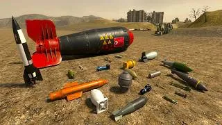 Thumbnail: Testing Every Small to Powerful Nuclear Bombs in a Small Mountain | GMod