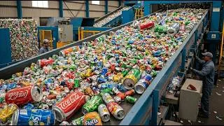Thumbnail: Inside the Recycling Factory: How Waste Bottles and Cans Are Recycled into Resources