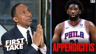 Thumbnail: FIRST TAKE | For the 76ers, Joel Embiid’s appendix surgery changes everything - Stephen A.