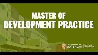 Thumbnail: Master of Development Practice in the Faculty of Environment at the University of Waterloo