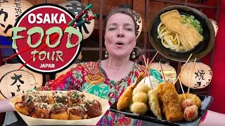 Thumbnail: OSAKA FOOD TOUR: Tasting The Flavours of Japan 🇯🇵 Kushikatsu | Takoyaki | Udon Noodles