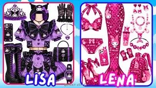 Thumbnail: Lisa or Lena 💕😍 lisa and lena #lena #lisa #lisaandlena #lisaorlena #viral #cute #barbie #kuromi