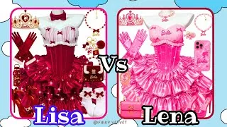 Thumbnail: Lisa or Lena 💜 Barbie vs critmas 💕😍#lena #lisa #lisaandlena #lisaorlena #viral #cute #barbie #kuromi