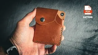 Thumbnail: Making a Leather EDC Wallet With a Snap Closure - ASMR [DIY - PDF Pattern]