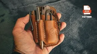 Thumbnail: Making a Leather EDC Pocket Organizer - ASMR [DIY - PDF Pattern]
