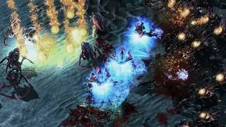 Thumbnail: Serral 🇫🇮 (Z) vs ShoWTimE 🇩🇪 (P) on Pillars of Gold! - StarCraft 2 - 2023