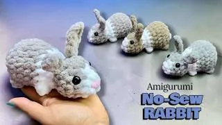 Thumbnail: No-Sew Amigurumi Rabbit Crochet Tutorial | Easy Step-by-Step Free Pattern
