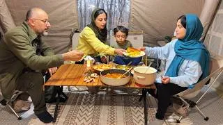 Thumbnail: Winter Riverside Camping  | Luxury Inflatable Tent & Wood Stove Experience
