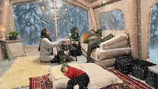 Thumbnail: SNOW CAMPING IN A COLD FOREST | AIR TENT ❄️