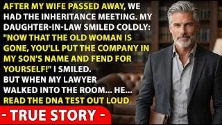 Thumbnail: After my wife passed away, we had the inheritance meeting. My daughter-in-law smiled coldly Now...!!