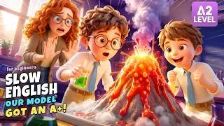 Thumbnail: They Secretly Built a Volcano in Class! I Slow English Listening (A2)