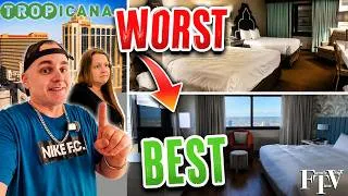 Thumbnail: We Stayed in Tropicana Atlantic City's WORST & BEST Rated Towers... 😳 Chelsea vs Solana Tower