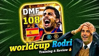 Thumbnail: 🔥 NEW 108 Big Time Rodri Review 😱 Phenomenal Pass + Long Reach Tackle Is INSANE! | eFootball Mobile