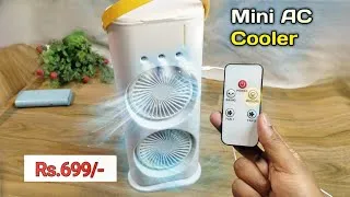 Thumbnail: Portable Ac| Air Cooler Fan | Double Ended Spray Fan & water spray Unboxing on Amazon & Flipkart 