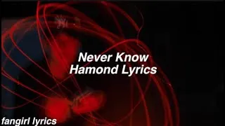 Thumbnail: Never Know || Hamond Lyrics