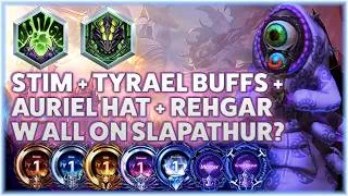 Thumbnail: Abathur Monstrosity - STIM + TYRAEL BUFFS + AURIEL HAT + REHGAR W ALL ON SLAPATHUR?! - Bronze to GM