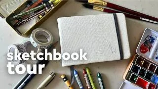Thumbnail: beginner watercolor sketchbook flip through | learning to paint at 30 🫣