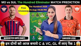 Thumbnail: MO vs SUL Today Match Prediction | MO vs SUL Dream11 Prediction | The Hundred 2026 Eliminator Match