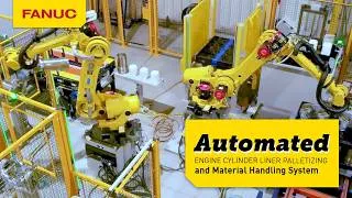 Thumbnail: FANUC R-2000iC Robots Improve Engine Cylinder Liner Palletizing and Material Handling Throughput