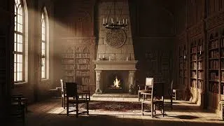 Thumbnail: Cozy Fireplace in a Dark Academia Mansion | 1 hour crackling fire for relaxing and sleeping